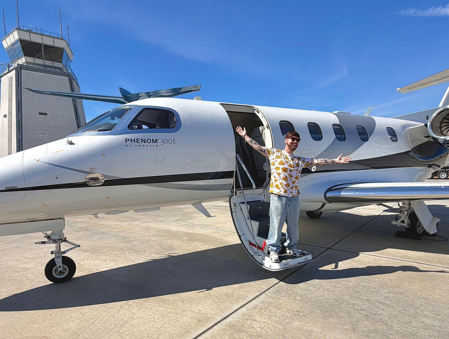 Nick Celino in LA taking a private jet to Las Vegas