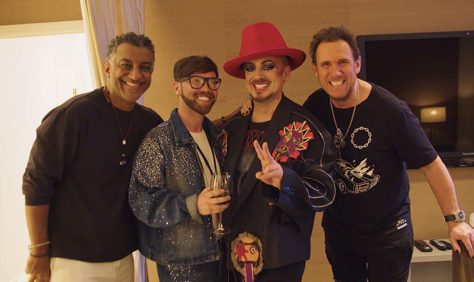 Nick Celino in Las Vegas backstage with Boy George and Culture Club