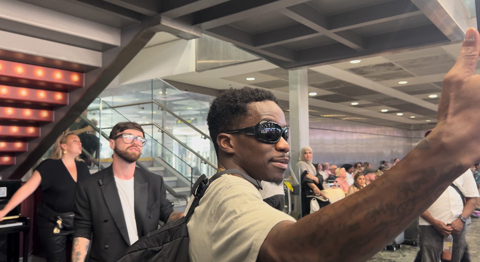 Tinchy Stryder stops in his tracks to watch us